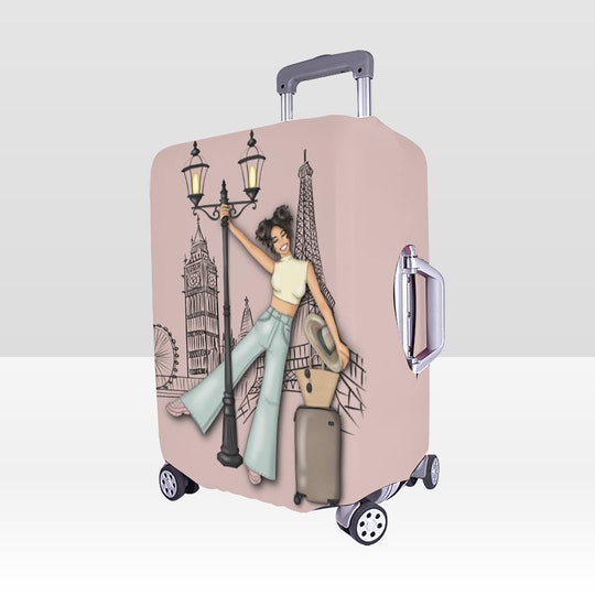 Disover On my way to Paris Luggage Cover, Suitcase Cover, Paris Luggage Cover