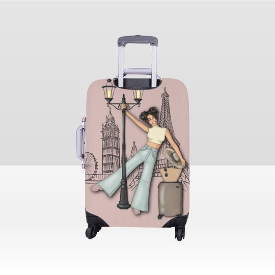 Disover On my way to Paris Luggage Cover, Suitcase Cover, Paris Luggage Cover