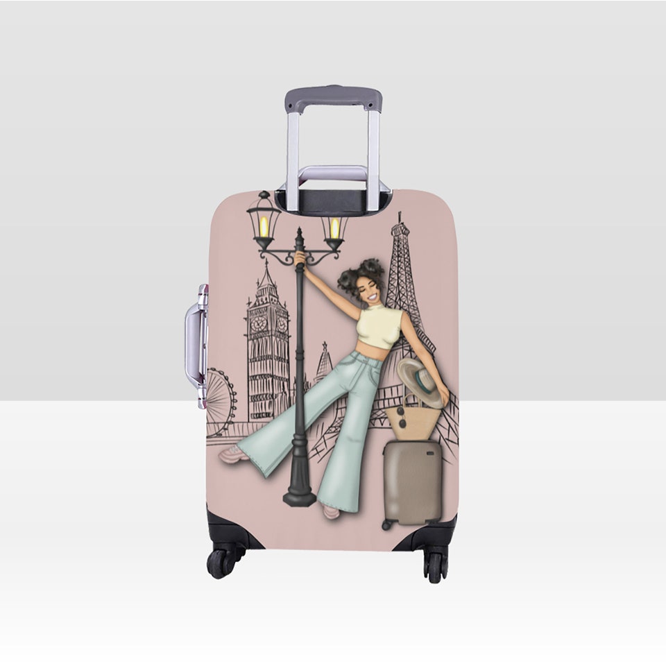 Discover On my way to Paris Luggage Cover, Suitcase Cover, Paris Luggage Cover