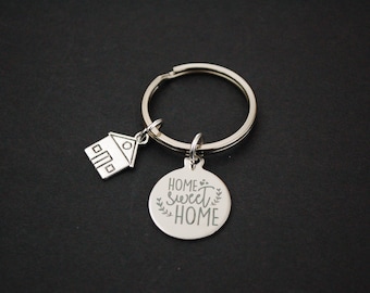 Home sweet home house Keychain Keyring gift