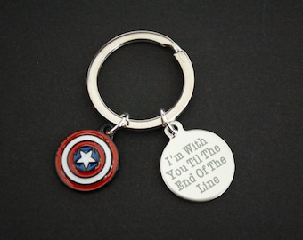 Marvel The Avengers Steve & Bucky Stucky grêle Keychain Porte-clés sangle Pendentif Marvel The Avengers Steve & Bucky Stucky grêle Keychain Porte-clés sangle Pendentif
