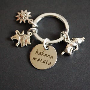 Hakuna Matata The Lion King inspired Keychain Keyring gift