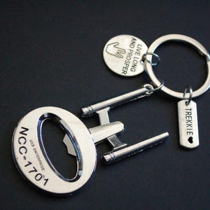 Star Trek USS Enterprise Bottle Opener Keychain: Live Long and Prosper Trekkie Charm