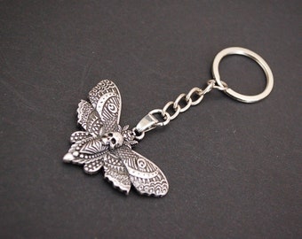 Death's head moth keyring keychain  giftgift
