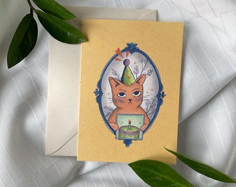 The Slightly Grumpy Cat | A6 Greeting cards | Springday