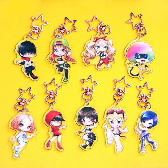 Persona 5 Joker Cute Key Chain P5 Akira Kurusu Backpack Pendant Charms Key Rings