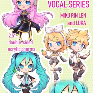 Vocaloid charm Hatsune Miku portachiavi Miku charm Kagamine Rin charm Rin portachiavi Kagamine Len Charm Megurine Luka charm Luka portachiavi Crypton