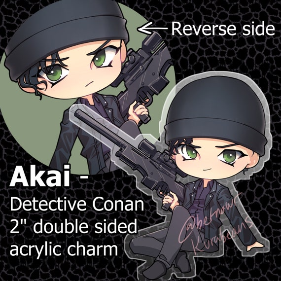 Shuichi Akai Charm Detective Conan Charm Meitantei Konan Etsy