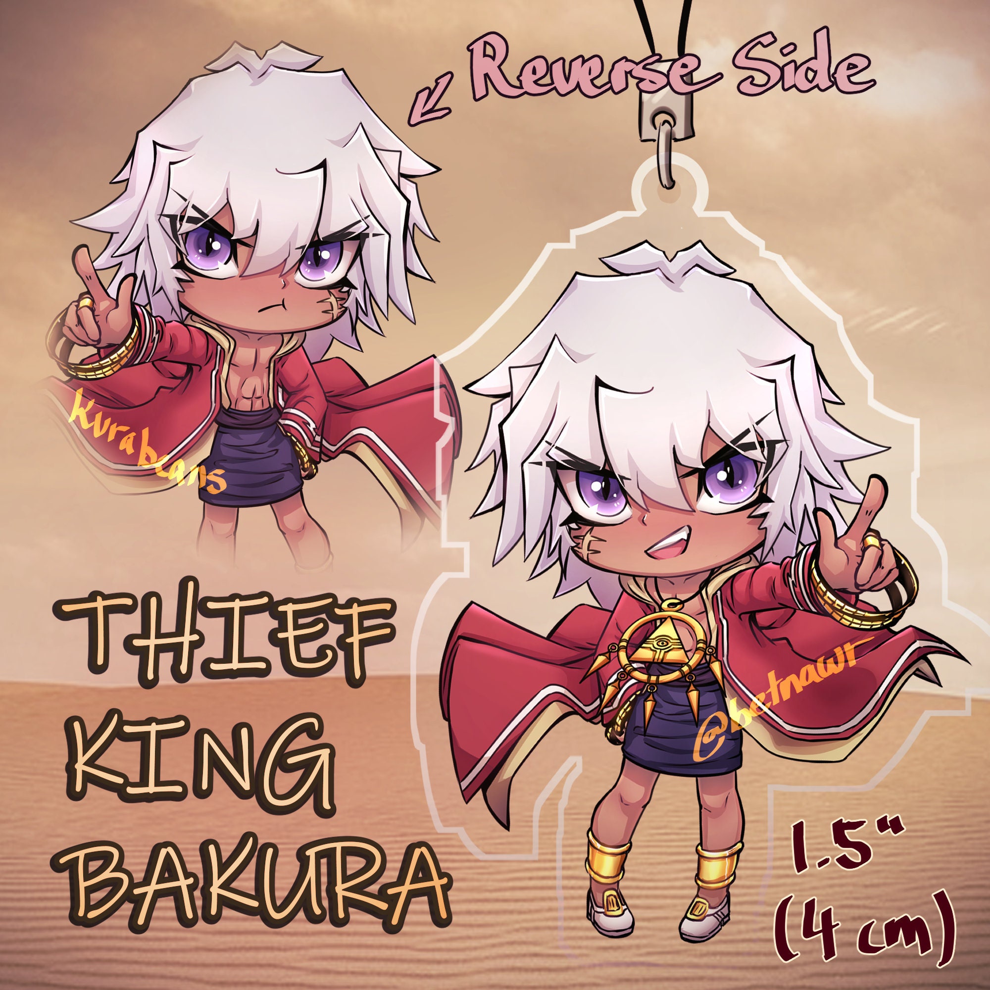 Yugioh Thief King Bakura Yugioh Double Sided Acrylic Charm - Etsy Sweden
