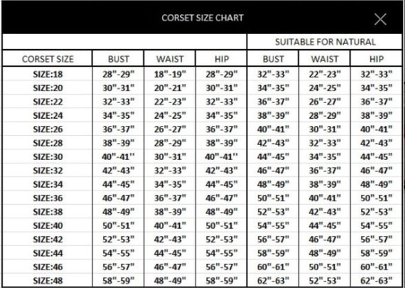 corset size 24