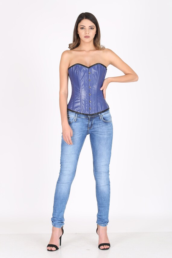 faux leather bustier top