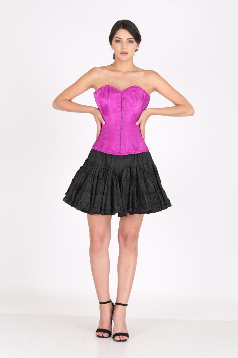ZAMME Womens Burlesque Corset and Skirt Set