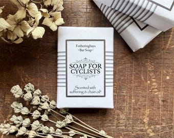 Cyclists Gift Box - Set of 3 Soaps | Personalised, Handmade, Eco Friendly, Letterbox Size, Vegan