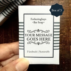 Personalized Vegan Soap Gift (Set of 3) – Eco Friendly, Handmade Soaps, Customise your message