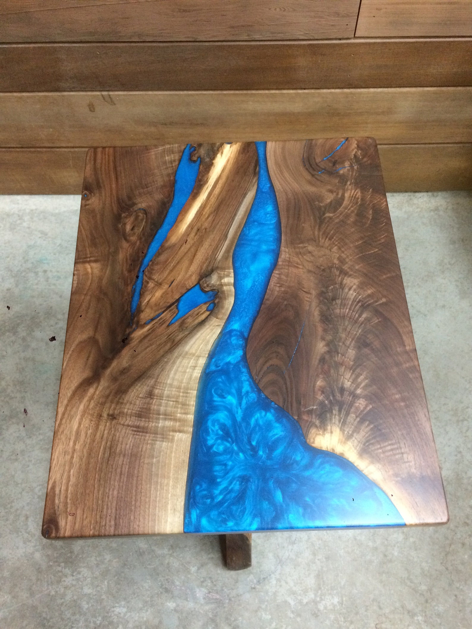 Walnut and Epoxy End Table Etsy Canada