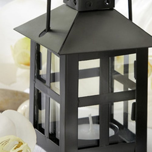 Small Black Lantern Antique Vintage Theme Lantern Wedding Etsy