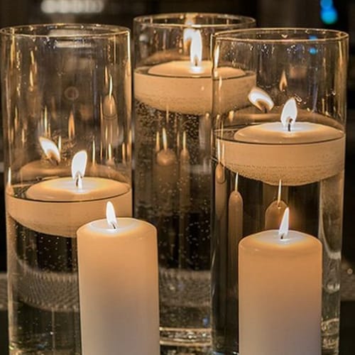 Set of 12 Votive Candle Holder Clear Glass 