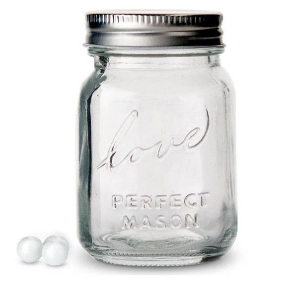 Love Mason Jars - Glass Rustic Mini Wedding Favors - MW25834