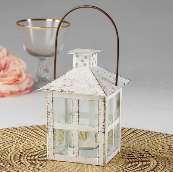 White Centerpiece Lanterns Medium Set Of 12 Vintage Etsy