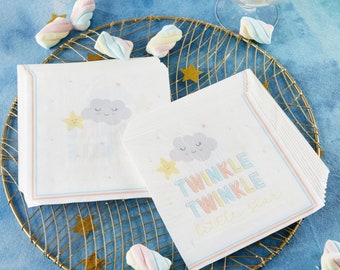 Baby Shower Napkins - Set of 30 - Twinkle Little Star First Birthday Tableware - MW37049