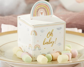 Baby Shower Boxes - Set of 24 - Oh Baby Rainbow Candy Favor Boxes Party Favors - MW37086