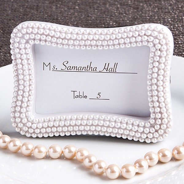 Pearl Place Card Frame - Photo Frame Place Card Holder Small Picture Frames - Wedding Favors Decorations - MW70021