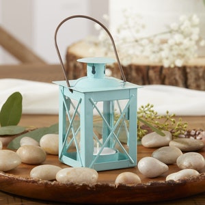 Mini White Lantern - Beach Wedding Reception Table Decoration - Rustic  Country Barn Party - MW37039