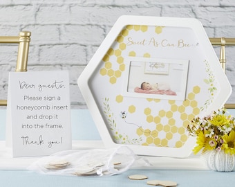 Bee Baby Shower Guest Book Alternative – Honeycomb Signature Board MW37093