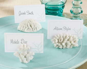 Beach wedding place card holders deals