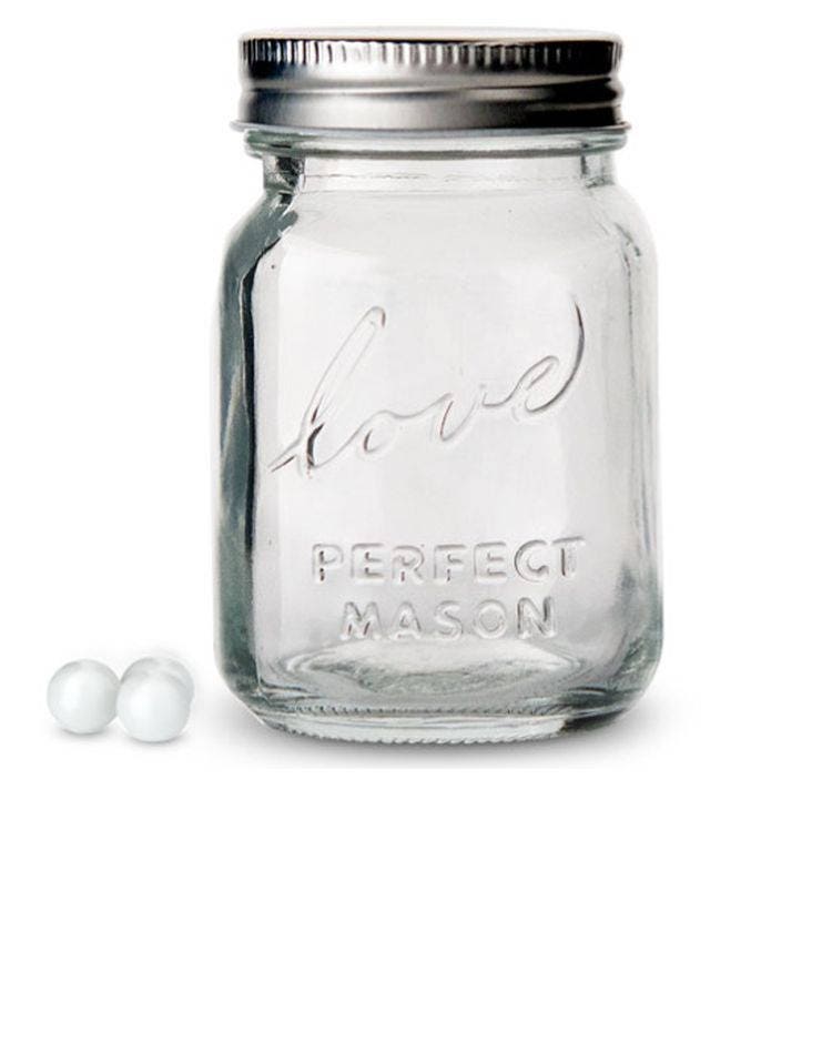 Love Mason Jars - Glass Rustic Mini Wedding Favors - MW25834