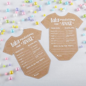 Cartes de conseils pour baby shower - Lot de 50 - Alternative au livre d'or de shower - MW36891