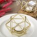 Gold Candle Holder - Geometric Wire Wedding Bridal Shower Party Table Decorations Candleholders - MW70036 