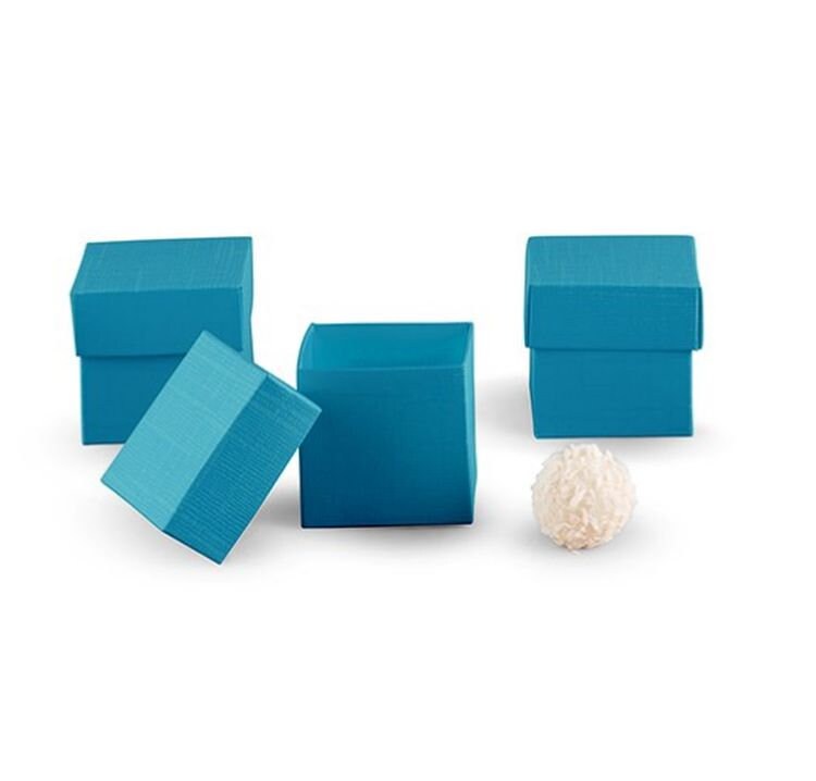 Blue Favor Boxes Set of 10 Wedding Shower Birthday Baby Etsy