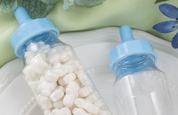 clear baby bottle favors