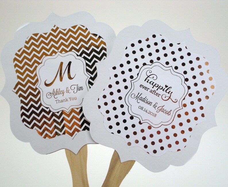 printed fans favors