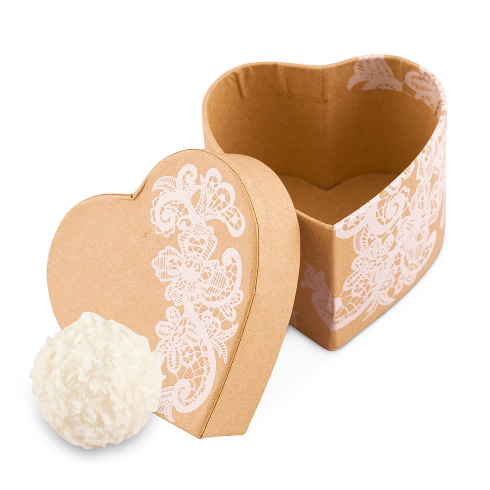 Rustic Heart Favor Boxes Set of 6 Wedding Bridal Shower Etsy