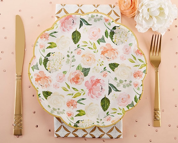Bridal shower paper plates discount