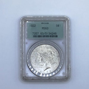 1922 Peace Silver Dollar - Grade MS63