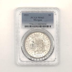 1921 Morgan Silver Dollar - Grade MS63