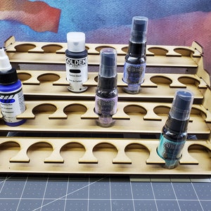 28 Bottle Golden Acrylic/Alcohol Ink Spray/Pro Acryl 22ml Paint Rack