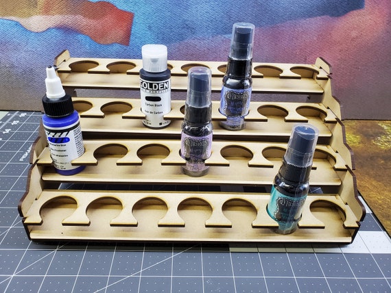 28 Bottle Golden Acrylic/alcohol Ink Spray/pro Acryl 22ml Paint Rack 