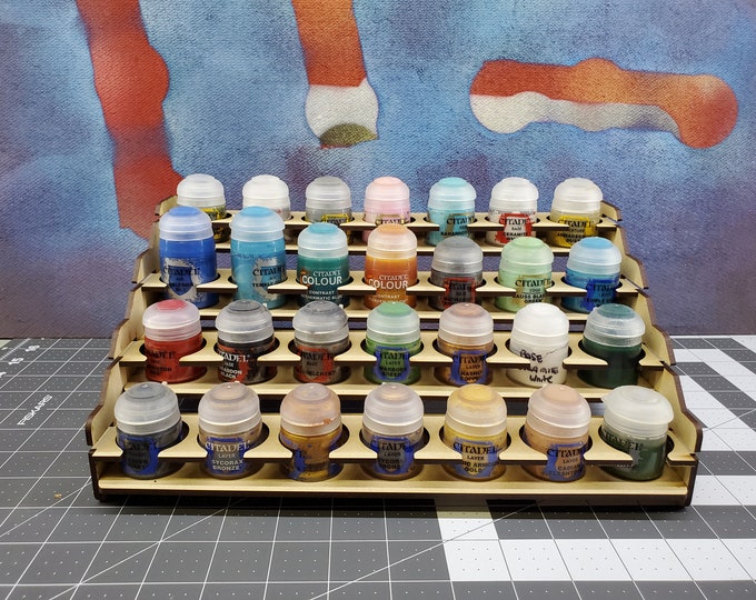 Paint Stand 40 Tins Rack Storage Humbrol Revell Enamel, Wargame, Airfix Models E - Foto 11