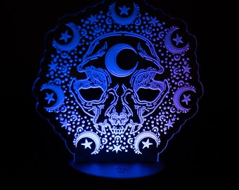 LED Skull Moon Light