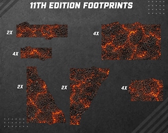 11th Edition Neoprene Terrain Footprints – Compatible with Warhammer 40,000