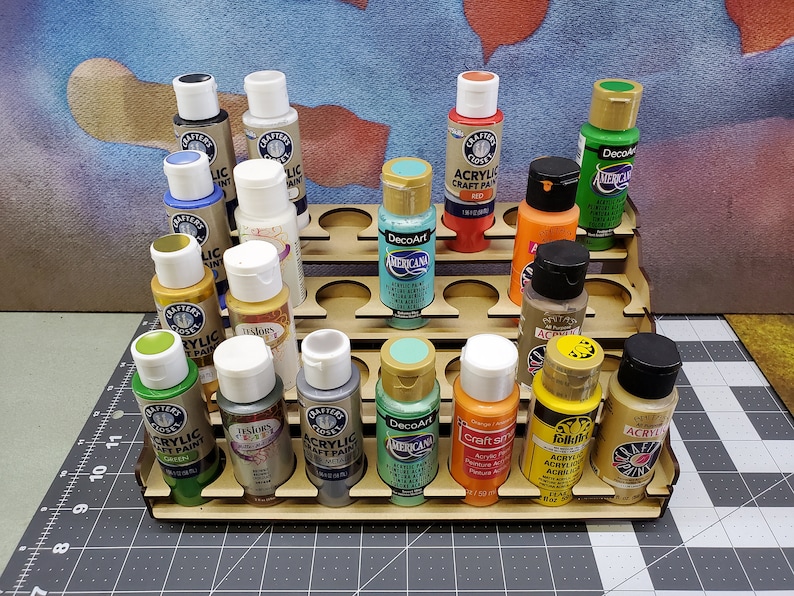 28 Bottle Craft Paint Rack image 1