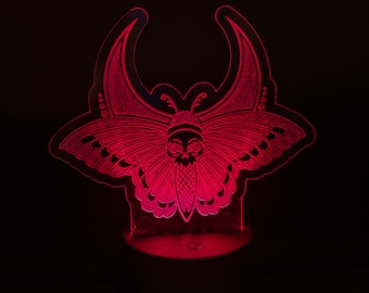 LED Deaths Head Moth Light