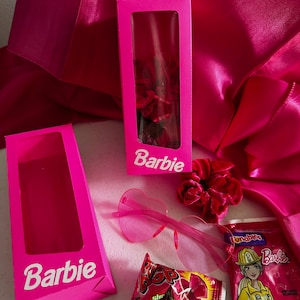 Hot Pink Doll Birthday party favor box