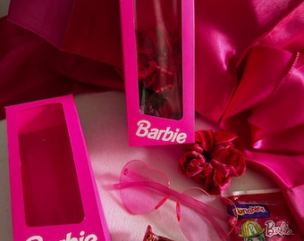 Hot Pink Doll Birthday party favor box