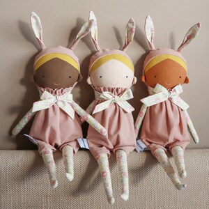 Bunny girl doll / rabbit doll / easter rabbit / keepsake gift / heirloom doll image 2