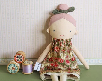 Allie - Top knot girl / pink hair doll / keepsake gift